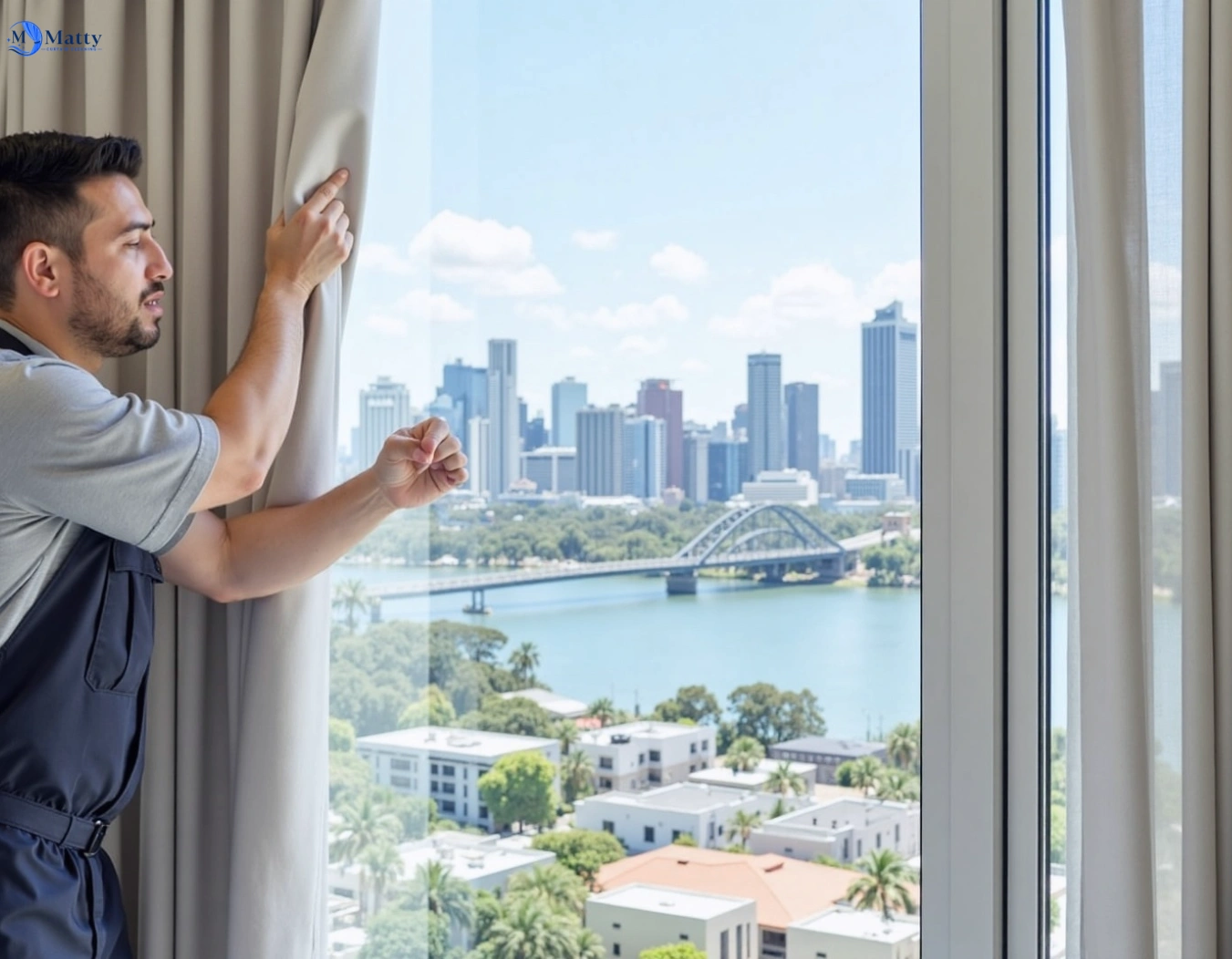 Professional curtain steam cleaning service lethbridge-park-nsw QLD by Matty Curtain Cleaning